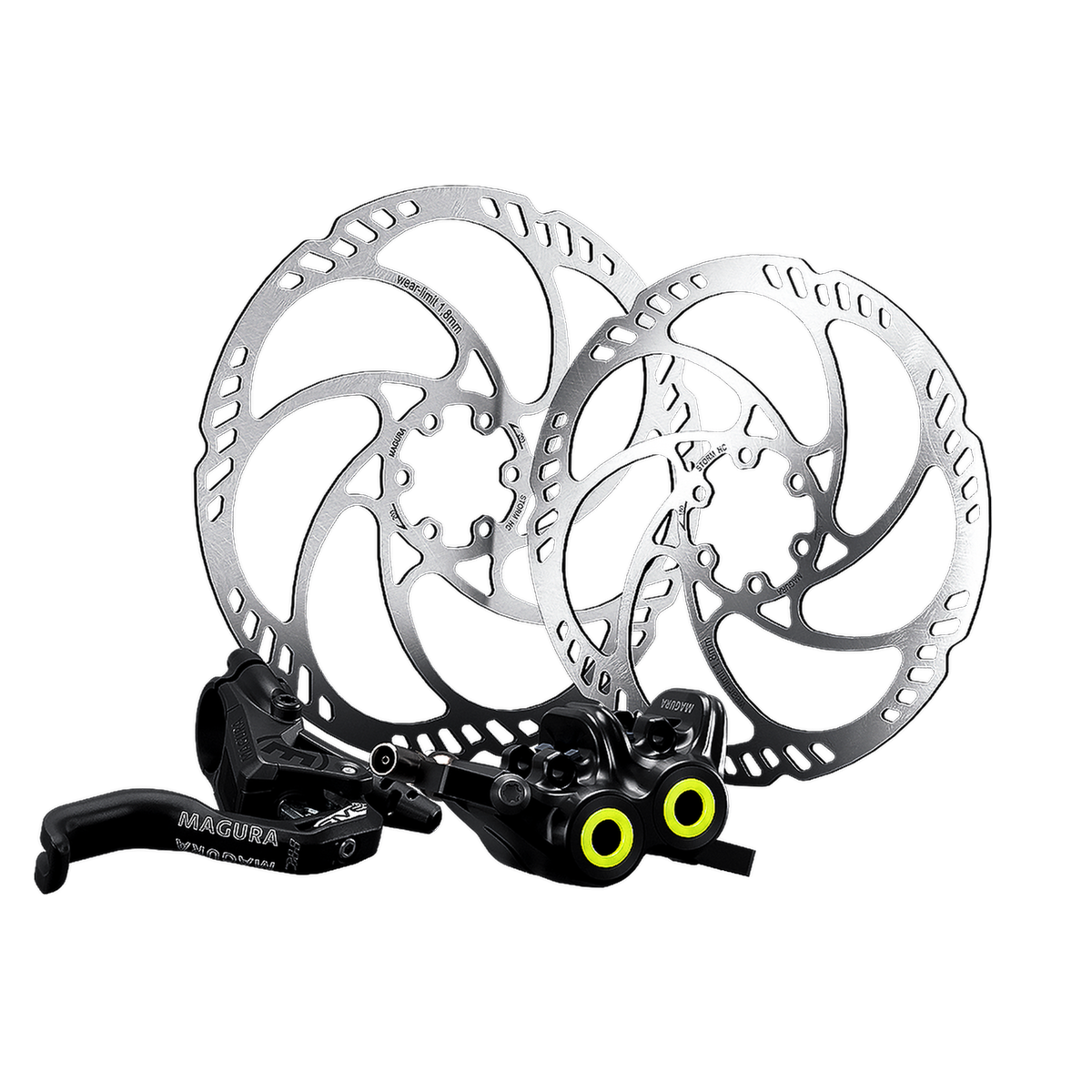 Par de travões de disco Magura MT5 Pro Storm HC 203/180 mm