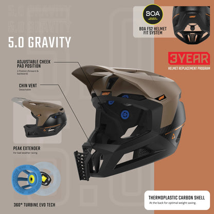 Capacete MTB LEATT MTB GRAVITY 5.0 Castanho