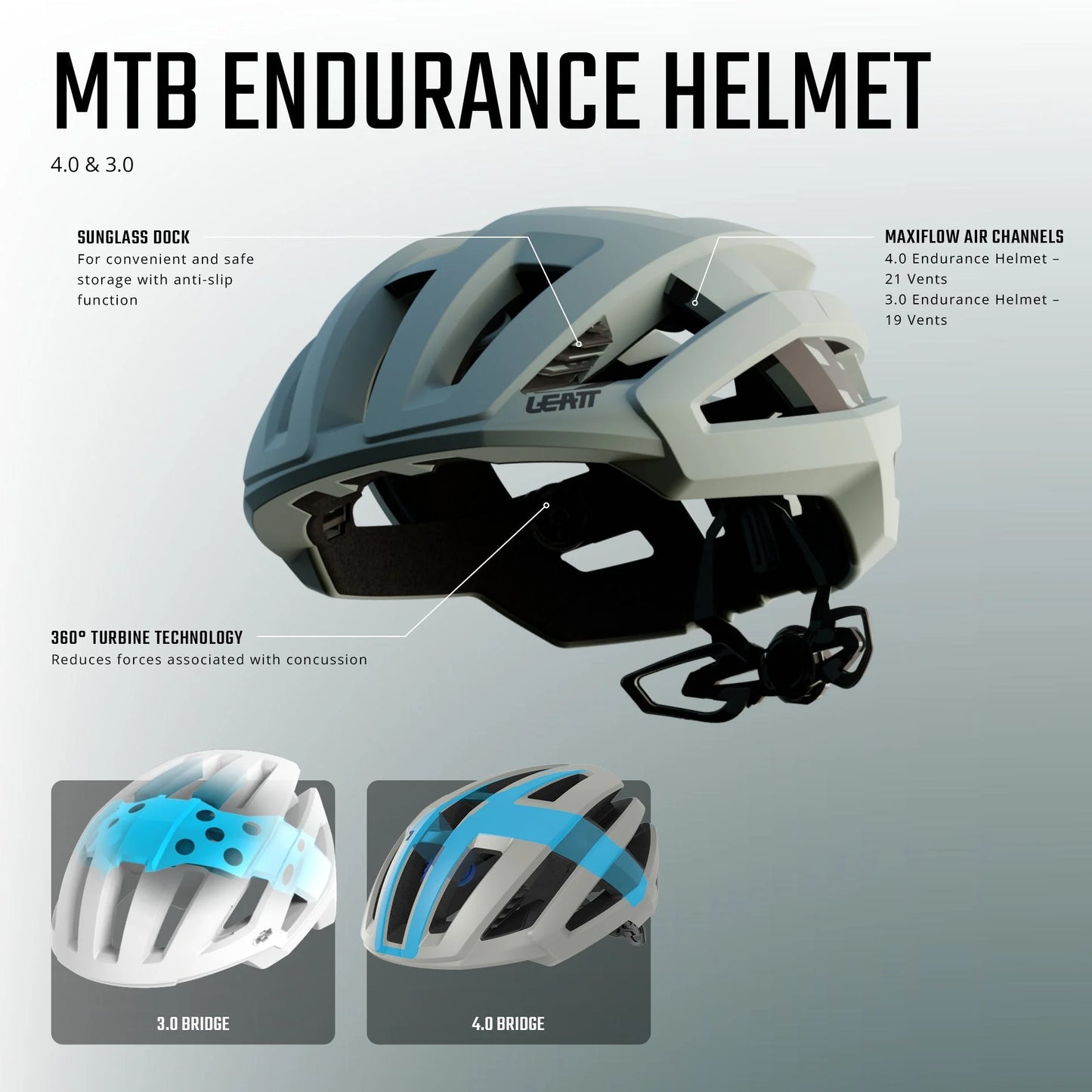 Capacete de BTT LEATT ENDURANCE 4.0 Preto
