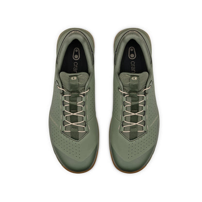 Sapatos de BTT CRANKBROTHERS MALLET TRAIL SPEED LACE CLIP verdes/areia — vista de cima