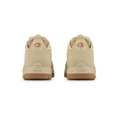 Sapatilhas de BTT CRANKBROTHERS MALLET TRAIL SPEED LACE CLIP Areia/Castanho/Borracha natural — vista traseira