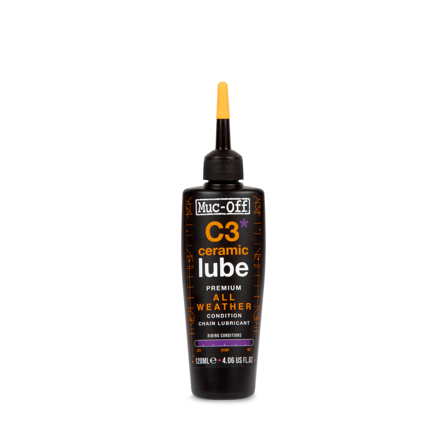 Lubrificante para cerâmica para todas as condições MUC-OFF C3 ALL WEATHER CERAMIC (120 ml)