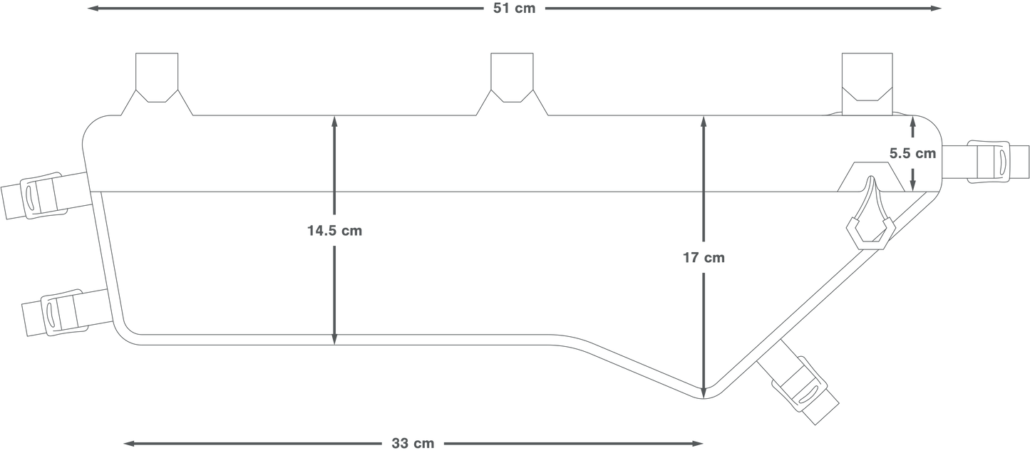 APIDURA EXPEDITION COMPACT FRAME PACK DRY 5,3 L Saco para quadros Preto