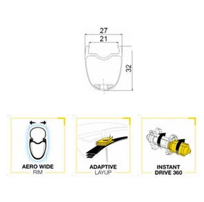 Roda Traseira MAVIC COSMIC SL 32 DISC Tubeless Ready (Center Lock) 2025