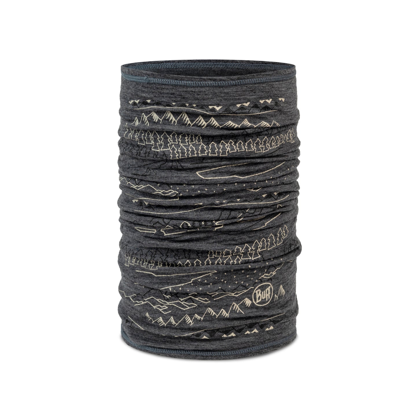 Gargantilha BUFF MERINO LIGHTWEIGHT PRINT Cinzento