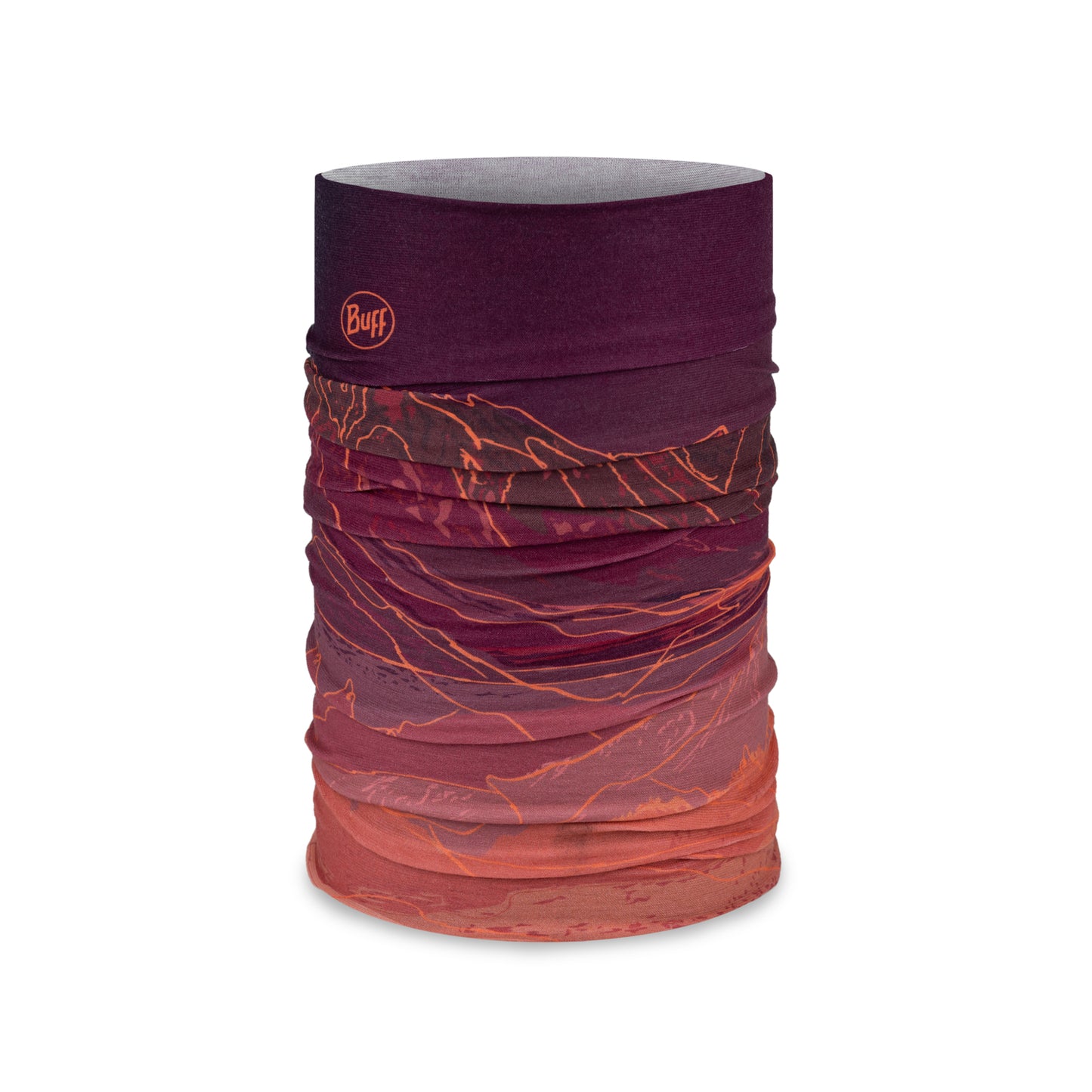 Colar BUFF ORIGINAL ECOSTRETCH Unal Bordeaux/Orange