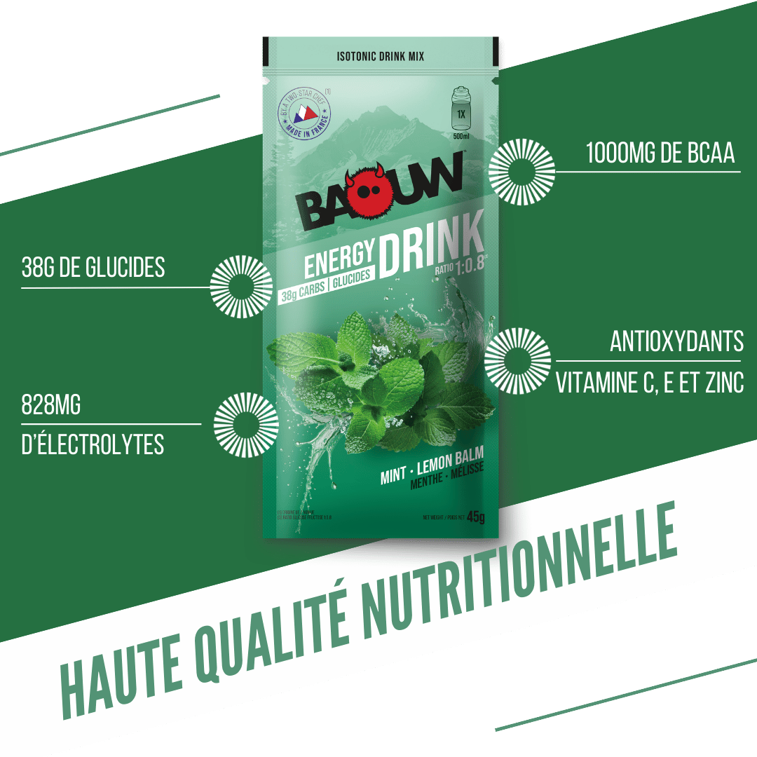 BAOUW ISOTONIC Bebida energética (45g) Hortelã/Melissa