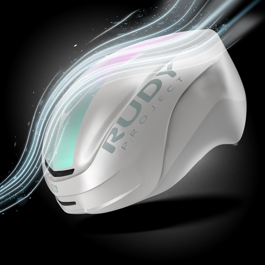 Capacete de estrada RUDY PROJECT NYTRON PRO Branco Fosco Iridescente