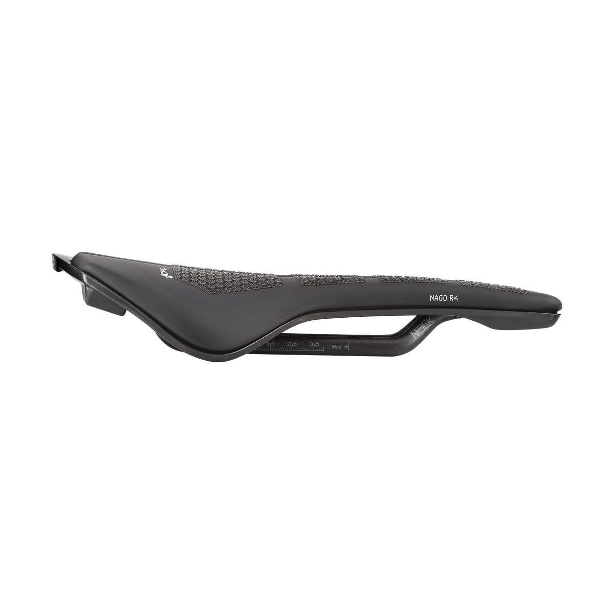 Selim PROLOGO NAGO R4 CPC 137 mm com carris Nack preto - vista de cima