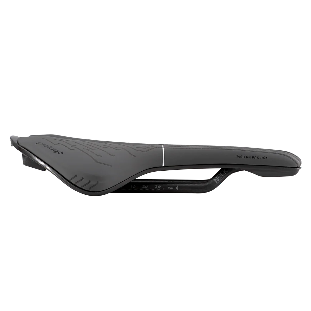 PROLOGO NAGO R4 PAS AGX 137mm Selim Nack Rails Preto