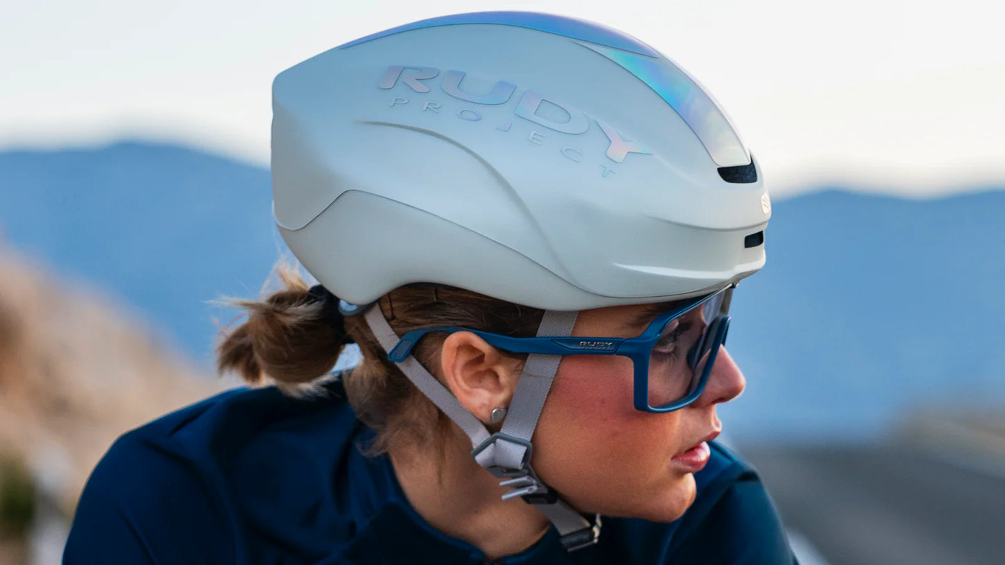 Capacete de estrada RUDY PROJECT NYTRON PRO Branco Fosco Iridescente