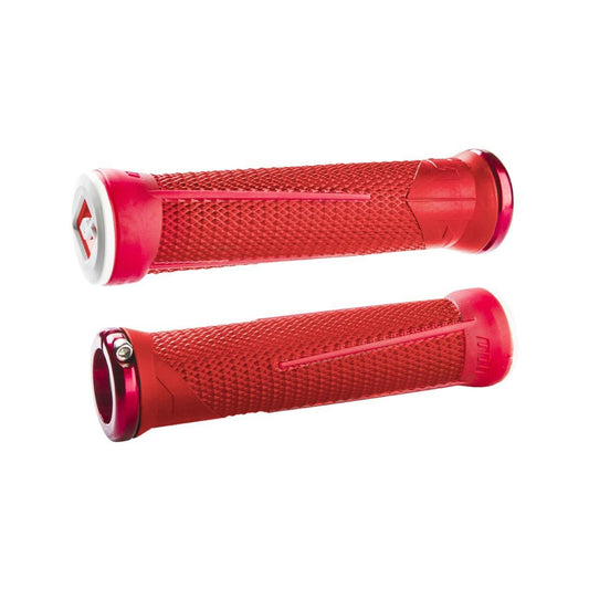 Punhos ODI AARON GWIN Lock-On 135 mm Vermelho