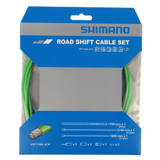 SHIMANO OT-SP41 Optislick Kit de cabo e caixa de desviador Verde