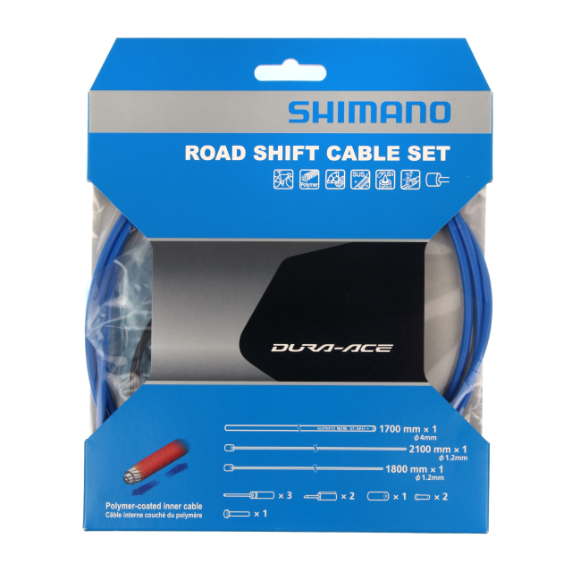 Kit de mangueiras e cabos de desviador de polímero azul SHIMANO OT-SP41