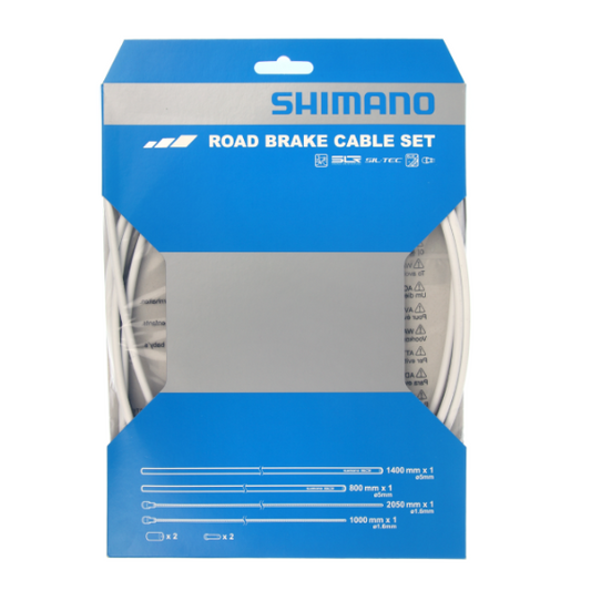 Kit de cabos e mangueiras de travão SHIMANO PTFE Branco