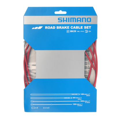 Kit de Cabos e Bainhas de Travão SHIMANO PTFE Vermelho