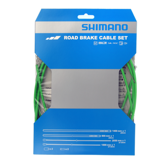 Kit de cabos e mangueiras de travão em PTFE SHIMANO Verde