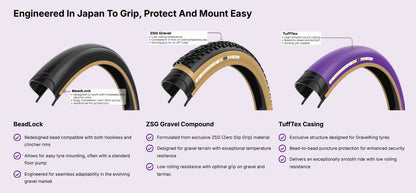 Pneu PANARACER GRAVELKING ZX R TLR Tubeless Ready Castanho