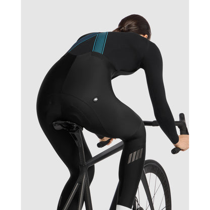 Calção Longo com Suspensórios ASSOS DYORA R HABU WINTER S11 Mulher Preto