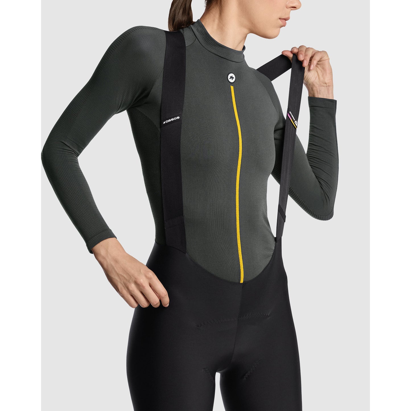 ASSOS WOM P1 Roupa interior de manga comprida para mulher Cinzento antracite