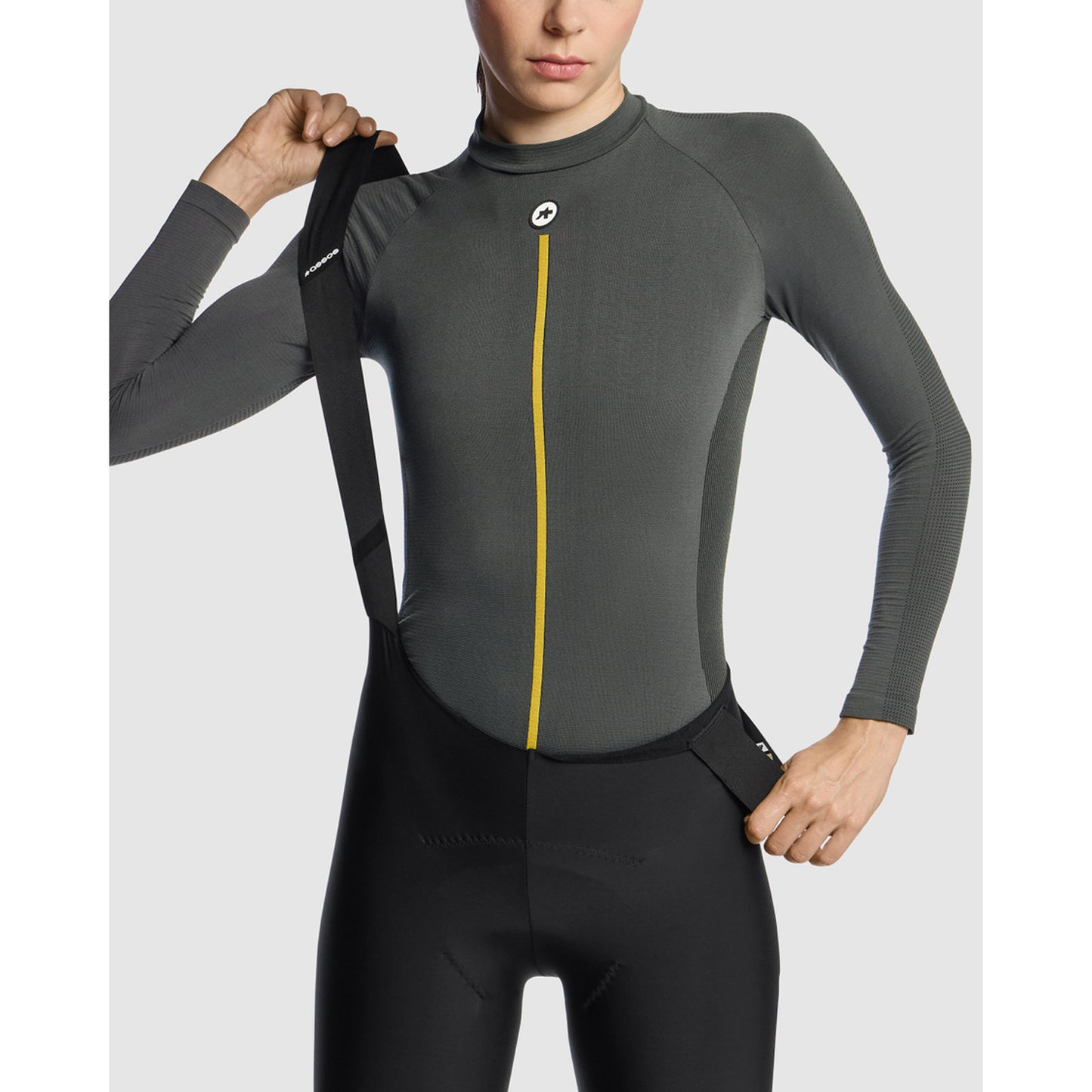 ASSOS WOM P1 Roupa interior de manga comprida para mulher Cinzento antracite