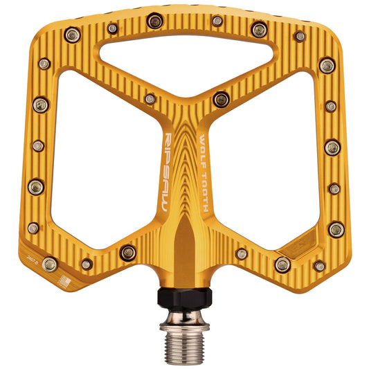 Pedais planos WOLF TOOTH RIPSAW dourados