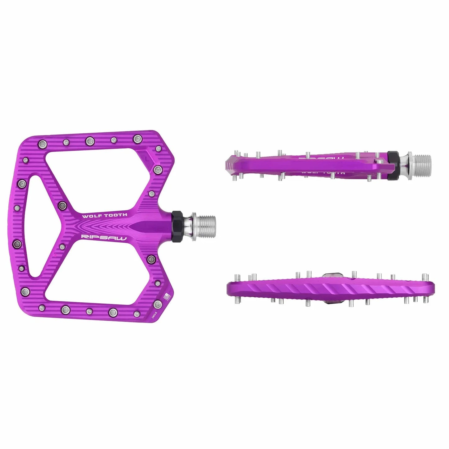 Pedais planos WOLF TOOTH RIPSAW roxos