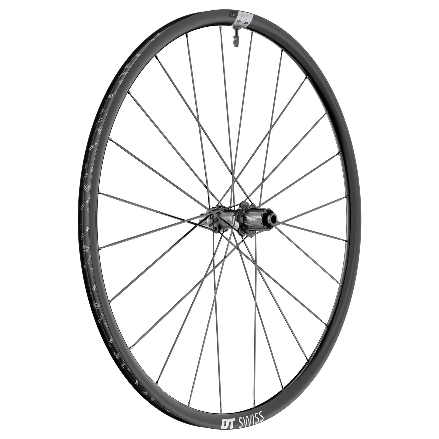 Roda traseira DT SWISS P 1800 SPLINE 23 DIC Tubeless Ready (Center Lock)