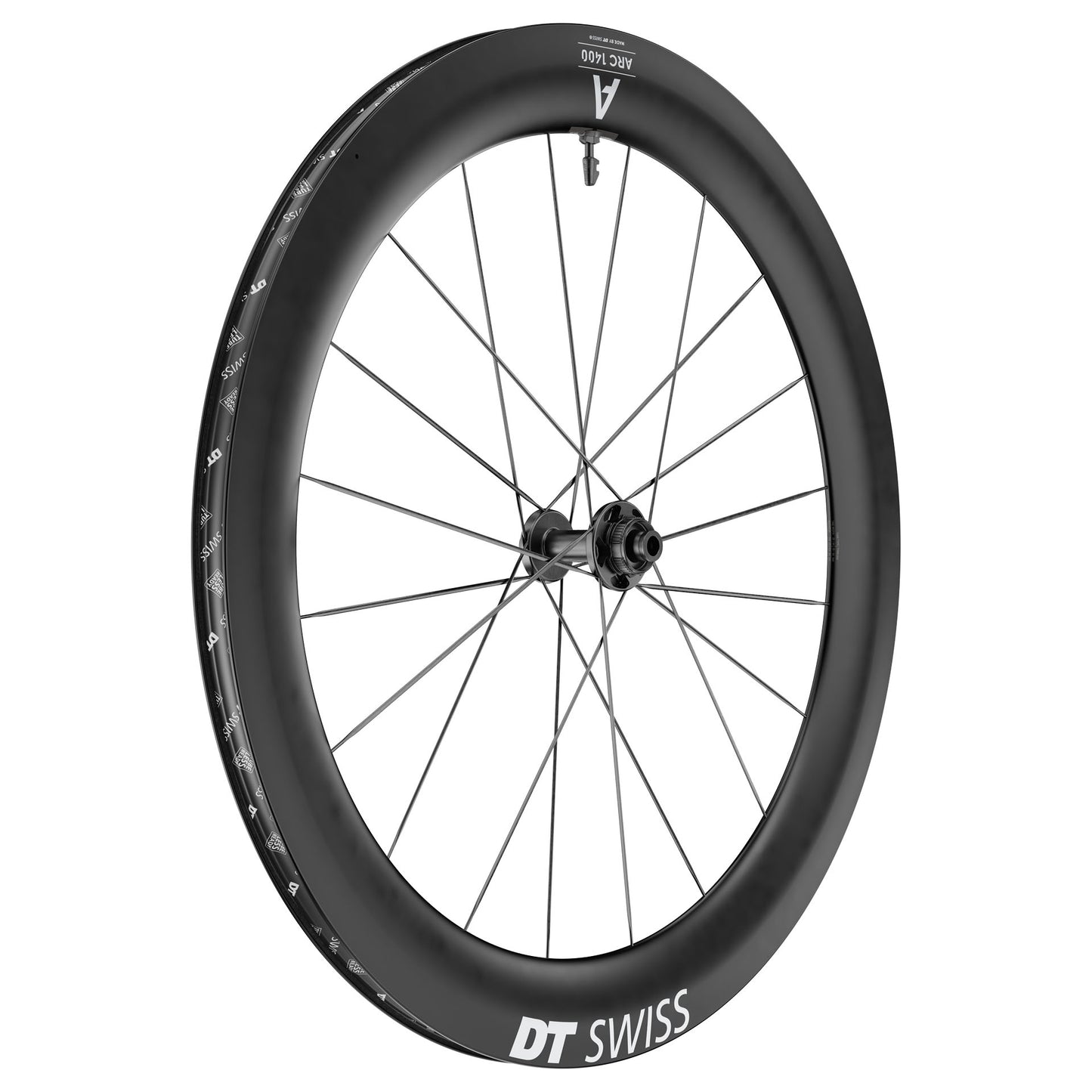 Roda dianteira DT SWISS ARC 1400 DICUT 65 Tubeless Ready (bloqueio central)