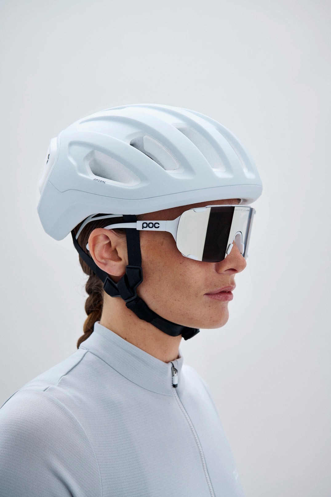 POC DEVOUR MID Goggles White Clarity Road/Sunny Silver Lens