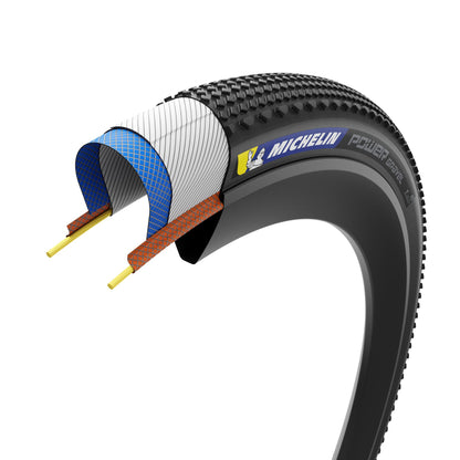 Pneu MICHELIN POWER GRAVEL Competition Line Tubeless Ready Castanho