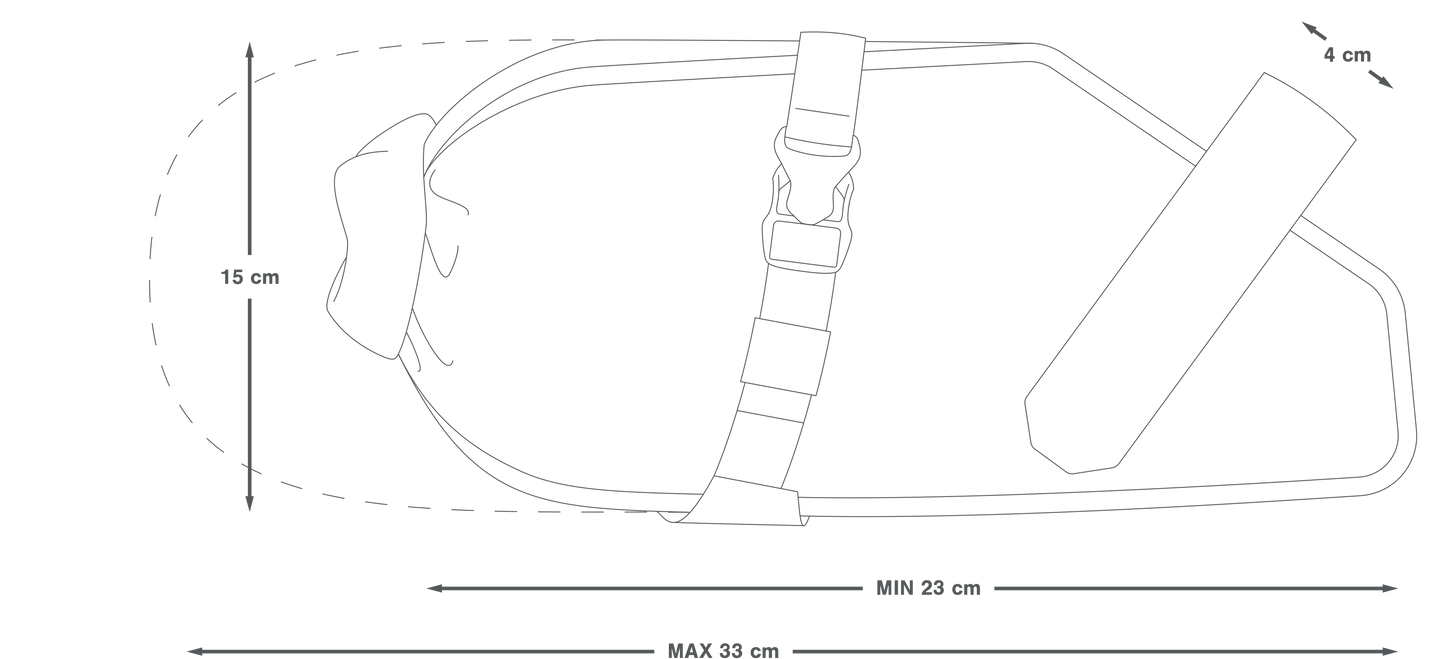 APIDURA RACING SADDLE PACK 5 L Preto