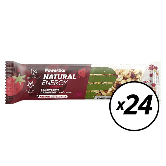 24 POWERBAR NATURAL ENERGY Bars (40 g) Morango Arando - Data curta