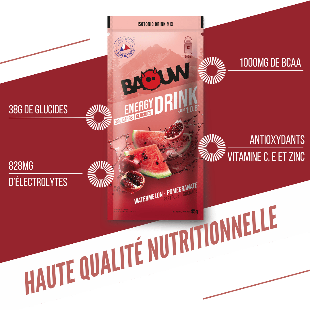 BAOUW ISOTONIC Bebida energética (45g) Melancia/ Romã