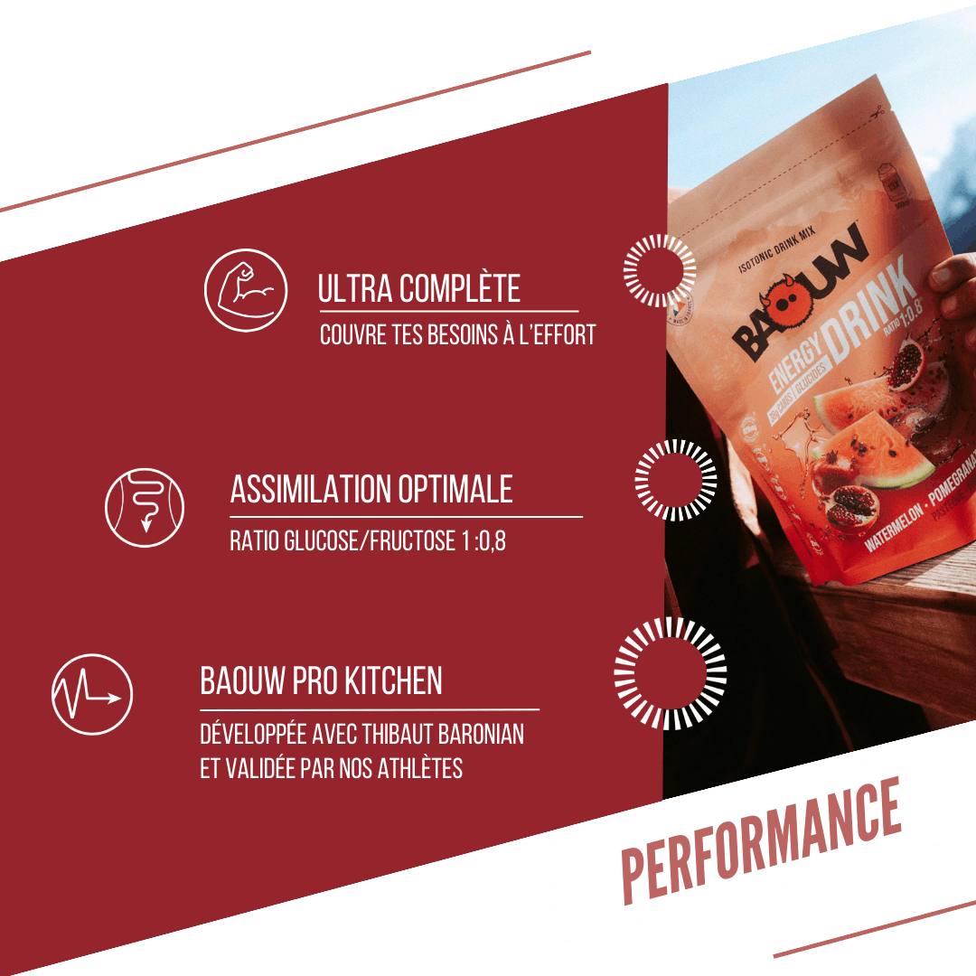 BAOUW ISOTONIC Energy Drink (585g) Melancia/ Romã