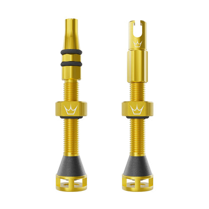 Válvulas Tubeless PEATY'S HOLESHOT FAST FLOW 60mm (x2) Dourado