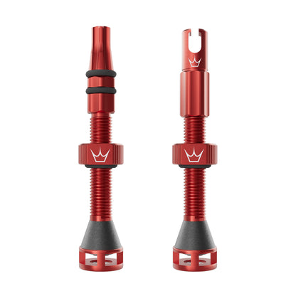 Válvulas Tubeless PEATY'S HOLESHOT FAST FLOW 60mm (x2) Vermelho