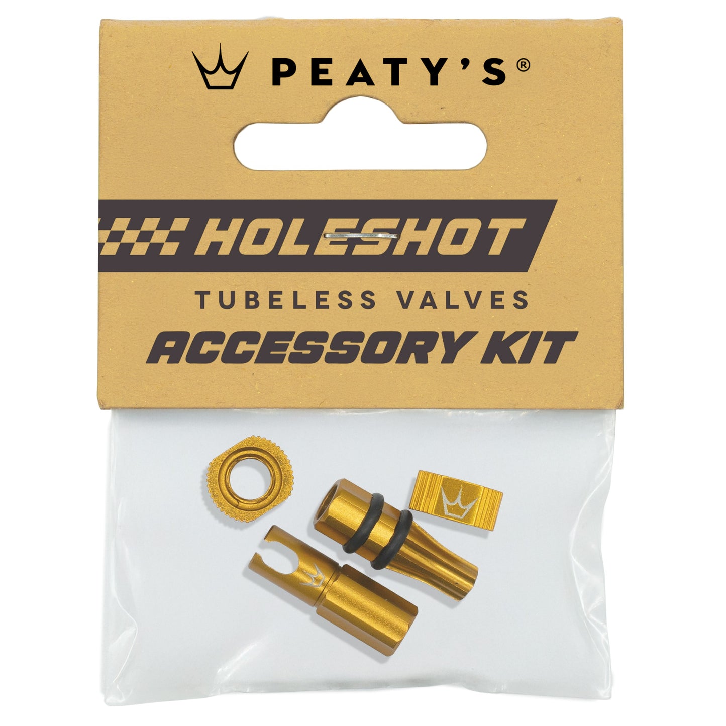 Kit de tampas e peças de encaixe para válvulas douradas PEATY'S HOLESHOT FAST FLOW