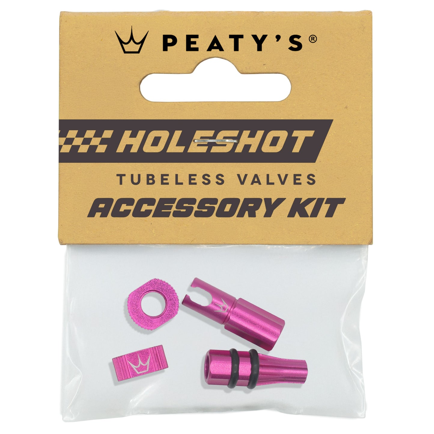 PEATY'S HOLESHOT FAST FLOW Kit de tampas de válvulas e peças de encaixe cor-de-rosa