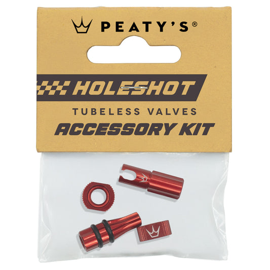 PEATY'S HOLESHOT FAST FLOW Kit de tampas de válvulas e peças de encaixe Vermelho