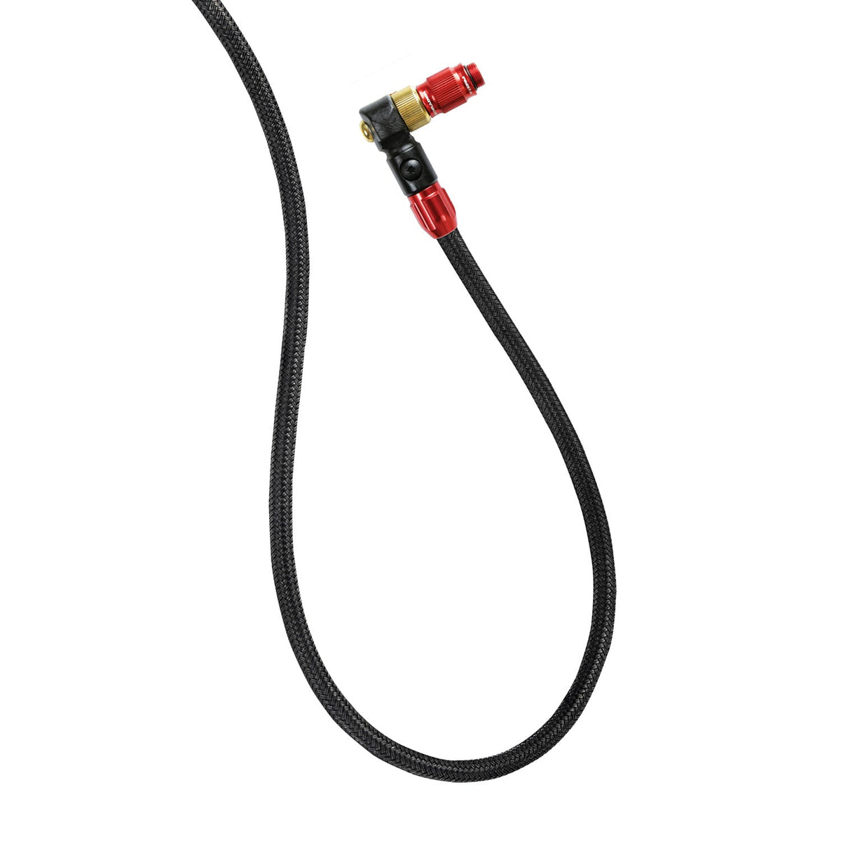 Tubo flexível LEZYNE ABS1 Pro Chuck com malha de nylon vermelho brilhante (bombas de pé)