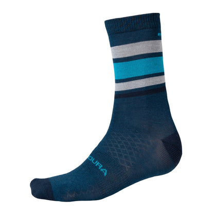 Meias ENDURA BAABAA MERINO STRIPE Azul