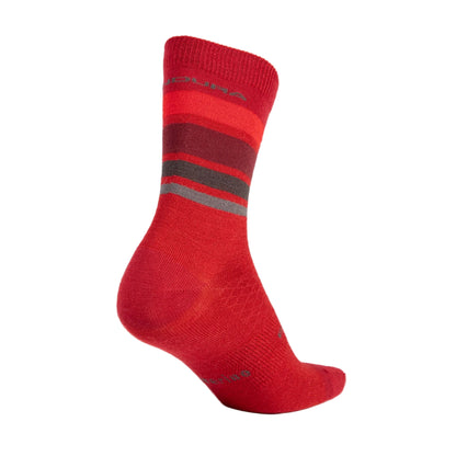 Meias ENDURA BAABAA MERINO STRIPE Vermelho