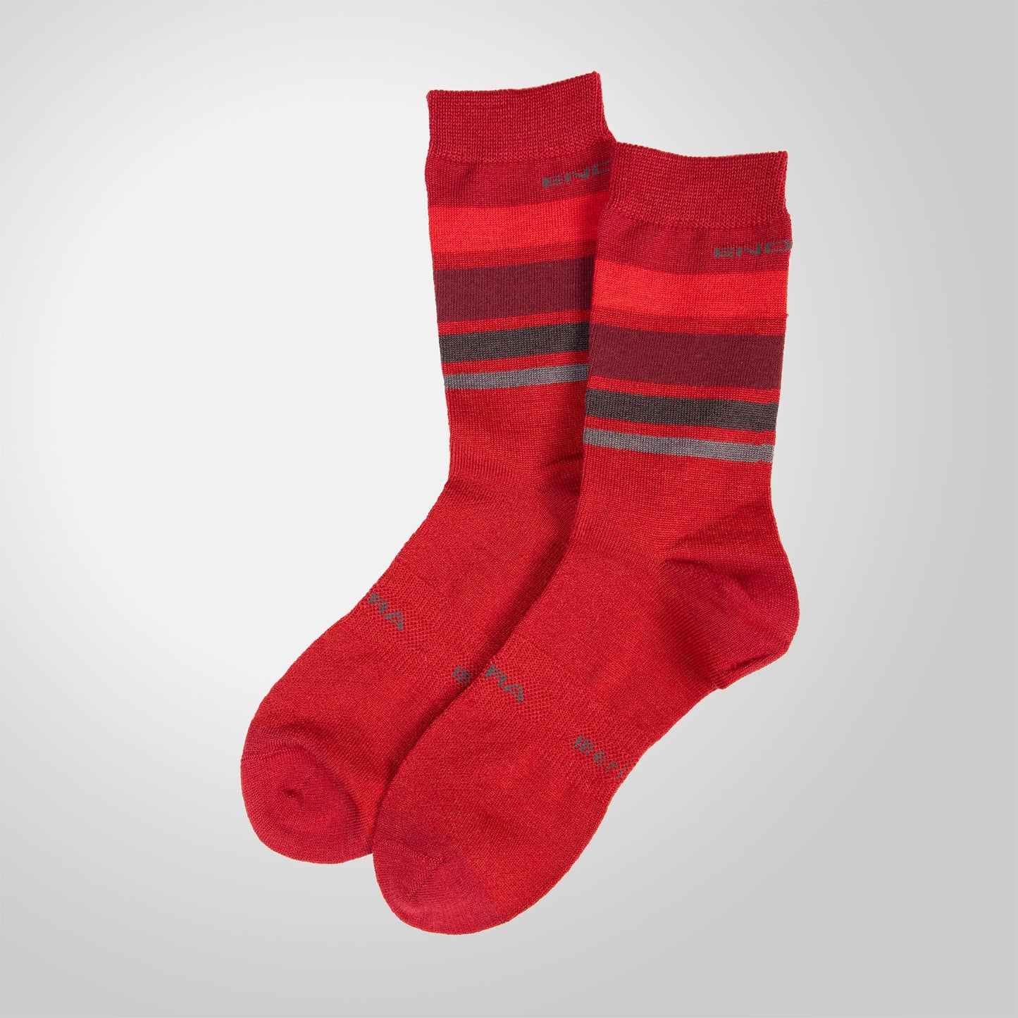 ENDURA BAABAA MERINO STRIPE Socks Vermelho