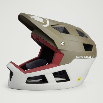 Capacete de BTT ENDURA SINGLETRACK INTEGRAL MIPS Verde/Branco