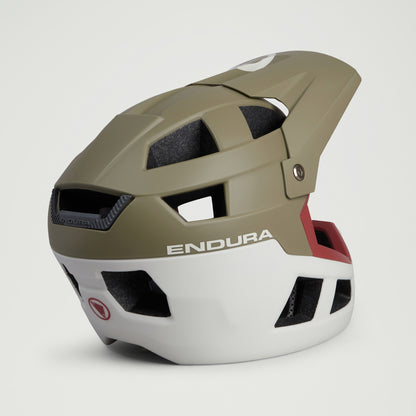 Capacete de BTT ENDURA SINGLETRACK INTEGRAL MIPS Verde/Branco