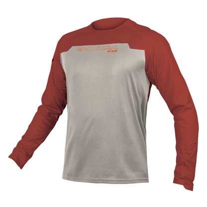 Maillot ENDURA MT500 BURNER Mangas Compridas Vermelho