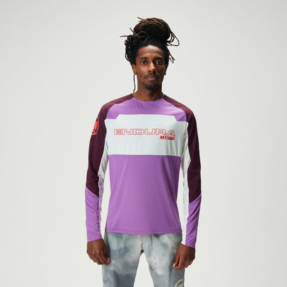Maillot ENDURA MT500 BURNER LITE Mangas Compridas Violeta