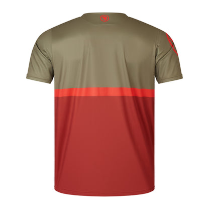 Maillot ENDURA SINGLETRACK CORE TEE II Mangas Curtas Caqui/Vermelho