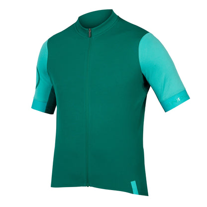 Maillot ENDURA FS260 Mangas Curtas Verde/Turquesa